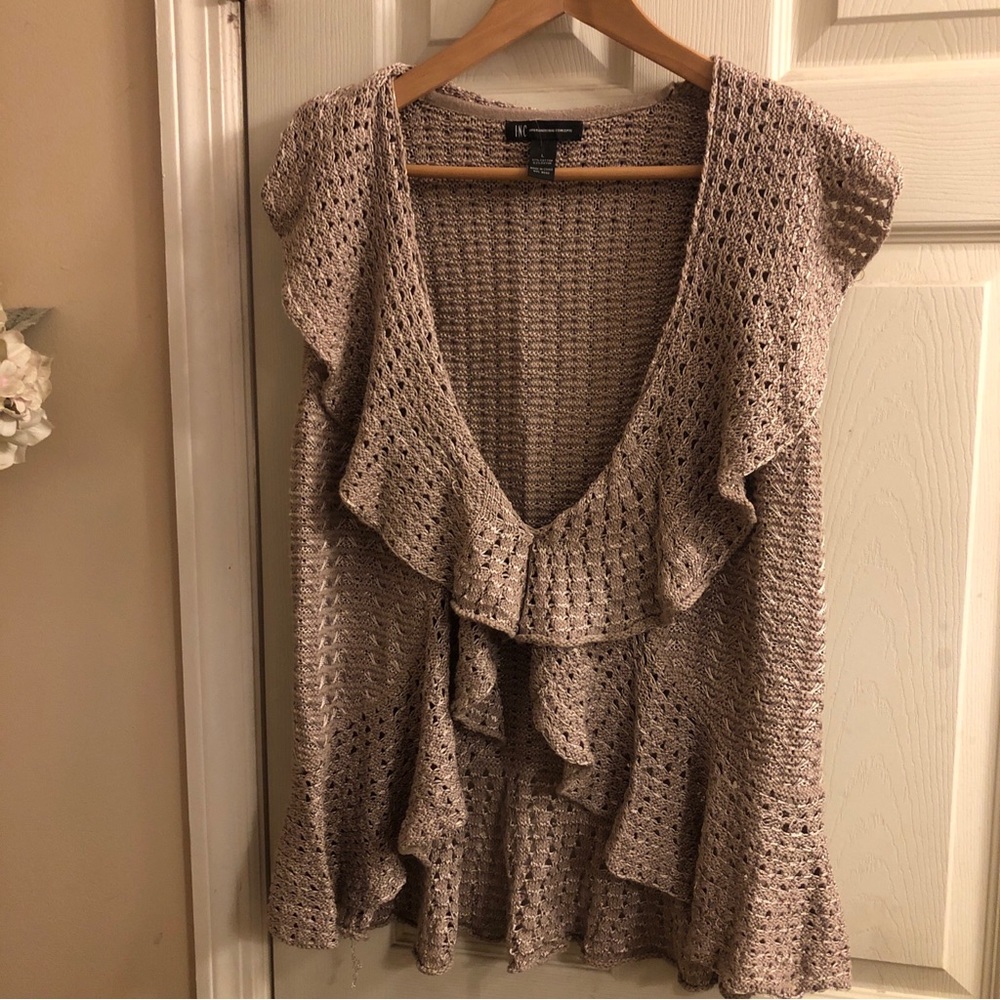 Inc sweater topper sleeveless. Boho style